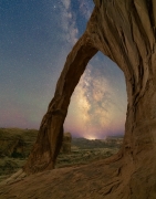 Milky Way through Corona Arch - Near Moab, Utah