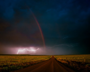 Coexistence - rainbow touched by lightning - Closest town was Walsenburg Colorado